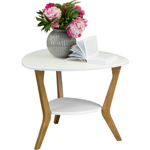 Стол журнальный Мебелик BeautyStyle 15 белый, бук (П0005951) стол журнальный 62х100х50 см дсп двп орех лофт lct204t41