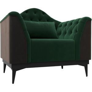 Кресло Лига Диванов Флорида велюр зеленый\коричневый (112284) кресло лига диванов флорида велюр зеленый коричневый 112284