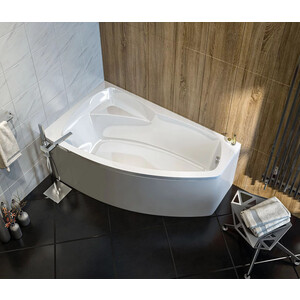 Акриловая ванна BAS Камея Pro 150х90 левая, с каркасом, фронтальная панель (В А0117, Э 00118)
