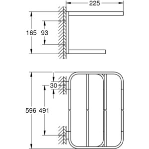 Полка для полотенец Grohe Selection 60 темный графит глянец (41066A00)