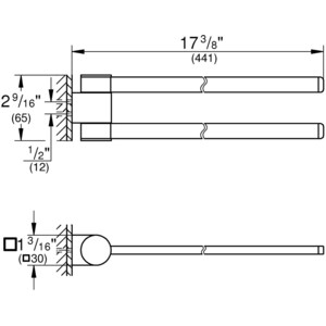 Полотенцедержатель Grohe Selection двойной, теплый закат глянец (41063DA0)