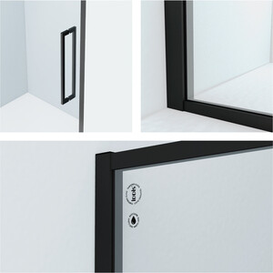 Душевая дверь IDDIS Slide 110х195 прозрачная, черный (SLI6BS1i69)