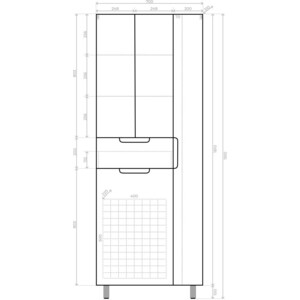 Шкаф Style line Оптима 70 белый (ЛС-000010058)