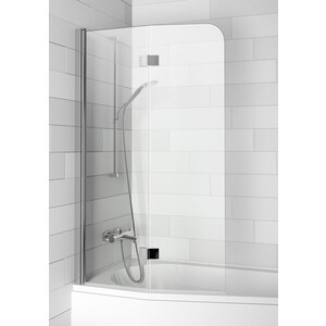 Шторка для ванной Riho Novik Z500 90х150 Delta прозрачная, хром (G003040120) шторка для ванны reflexion 60х140 прозрачная черная rx14060cbl 02