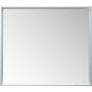Зеркало De Aqua Алюминиум LED 100х75 с подсветкой, серебро (261697) зеркало для ванной ориент с подсветкой 55x110 см серебро