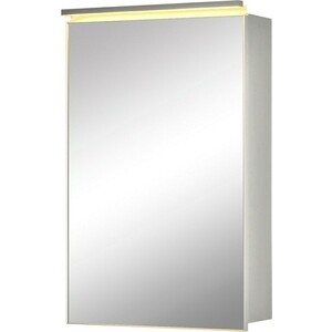 Зеркальный шкаф De Aqua Алюминиум 50х76,5 с подсветкой, серебро (261749)