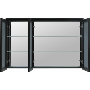 Зеркальный шкаф De Aqua Алюминиум 120х76,5 с подсветкой, черный (261762)