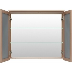 Зеркальный шкаф De Aqua Алюминиум 90х76,5 с подсветкой, медь (261767)