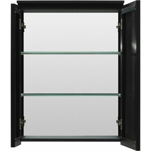 Зеркальный шкаф De Aqua Алюминиум 60х76,5 с подсветкой, черный (261757)