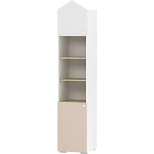 Шкаф для книг Сильва Банни НМ 041,44 левый, меренга ПВХ/бисквит ПВХ/белый КМ/дуб сонома лампа для чтения книг energy
