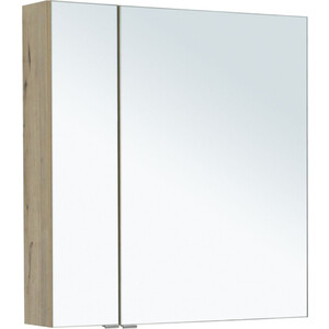 Зеркальный шкаф Aquanet Алвита 80 дуб веллингтон белый (277537) зеркальный шкаф aquanet гретта 100 венге фасад белый 173996