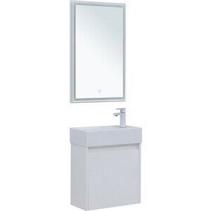 Мебель для ванной Aquanet Nova Lite 50 одна дверка, белый глянец акриловая ванна aquanet seed 100x70 белый глянец 00216658