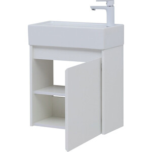 Мебель для ванной Aquanet Nova Lite 50 одна дверка, белый глянец