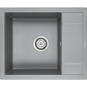 Кухонная мойка Paulmark Optimum 50х60 серый металлик (PM216050-GRM) мойка кухонная иверия d 480 мм серый