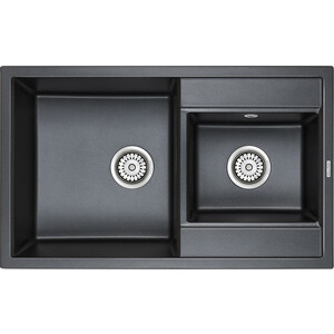 

Кухонная мойка Paulmark Tandem 50х82 черный металлик (PM238250-BLM), Tandem 50х82 черный металлик (PM238250-BLM)