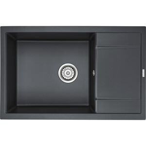 Кухонная мойка Paulmark Verlass 78х50 черный металлик (PM317850-BLM)