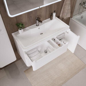 Мебель для ванной Grossman Адель 90х45 подвесная, белая