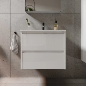 Мебель для ванной Sancos Libra 60 два ящика, белый глянец