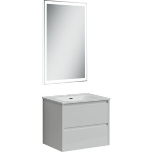 Мебель для ванной Sancos Libra 60 два ящика, белый глянец мебель для ванной am pm gem s 75 три ящика белый глянец