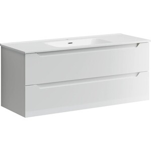 Мебель для ванной Sancos Norma 2.0 120 два ящика, белый глянец
