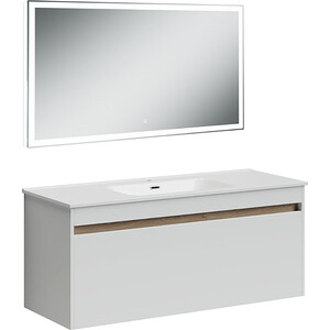 Мебель для ванной Sancos Smart 120 два ящика, белый глянец инсталляция для унитаза pestan sava fix slim с клавишей смыва smart белый глянец 312919