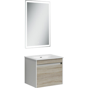 Мебель для ванной Sancos Smart 60 два ящика, дуб бардолино/белый воздухоочиститель xiaomi smart air purifier 4 белый