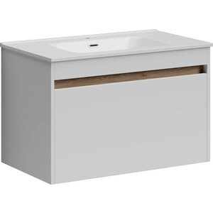 Мебель для ванной Sancos Smart 80 два ящика, белый глянец