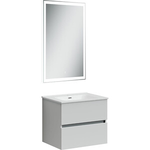 Мебель для ванной Sancos Urban 60 два ящика, белый глянец зеркало шкаф 1marka соната 60 1д с подсветкой белый глянец ц0000007617