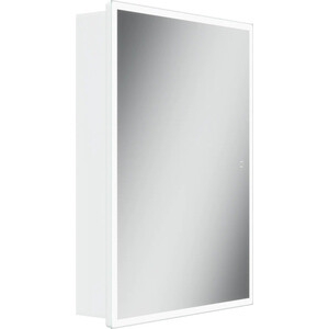 Зеркальный шкаф Sancos Cube 60х80 с подсветкой, сенсор (CU600) зеркальный шкаф 60x80 см белый sancos cube cu600
