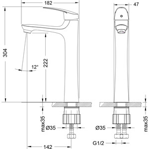 Смеситель для раковины Lemark Linara (LM0409C)