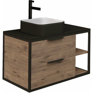 Мебель для ванной Grossman Лофт 90х48 GR-4042BW, веллингтон/черный