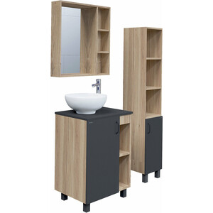 Мебель для ванной Grossman Флай 60х40 GR-3014, серый/дуб сонома