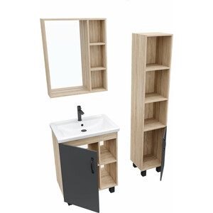 Мебель для ванной Grossman Флай 60х40 Фостер 60, серый/дуб сонома