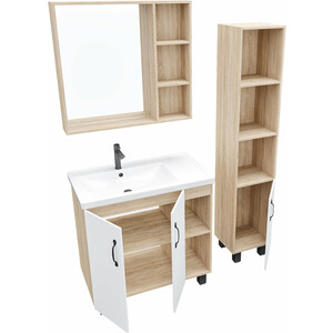 Мебель для ванной Grossman Флай 80х43 Фостер 80, белый/дуб сонома