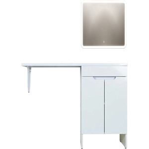 Мебель для ванной Orange Optima 50 (110R) напольная, под стиральную машину, белый глянец раковина напольная 50x50 см abber kristall at2706white onyx