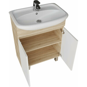 Мебель для ванной Grossman Поло 60х47 дуб сонома/белая