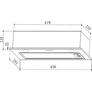 Вытяжка встраиваемая Weissgauff BOX 455 Inox