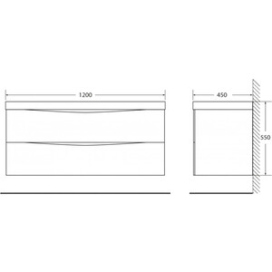 Тумба с раковиной BelBagno Marino 120 Rovere Bianco (MARINO-1200-2C-SO-WO-P, BB1200/450-LV-MR-PR)