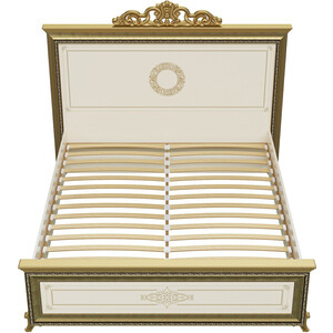 Кровать Мэри Версаль СВ-03ШК 1600х2000 с короной, слоновая кость