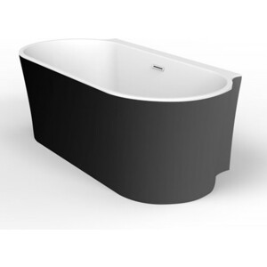 Акриловая ванна BelBagno 170х80 черная (BB409-1700-800-W/NM) ванна из литого мрамора good door палермо 170х80 ва00023