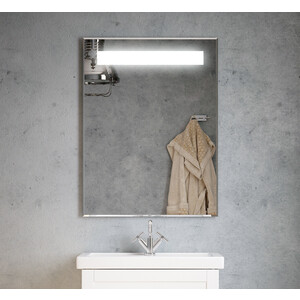 Зеркало Corozo Альпина 50х75 ручной выключатель (SD-00001189) зеркало шкаф corozo толедо 50х75 с подсветкой белый sd 00001391
