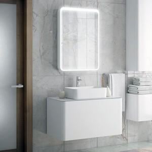 Мебель для ванной Corozo Рино 90х52 белый смеситель для раковины iddis slide нажимной push control белый матовый sliwtbti01