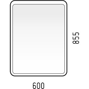 Зеркало-шкаф Corozo Рино 60х85 с подсветкой, белый (SD-00000964)