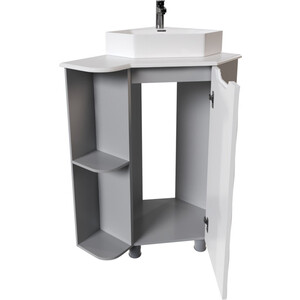 Мебель для ванной Mixline Корнер 68 угловая левая, серый