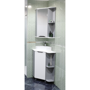 Мебель для ванной Mixline Корнер 68 угловая правая, серый калитка правая ral 7024 200x100x60x60 см серый