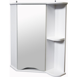 Зеркальный шкаф Mixline Корнер 56х68 угловой, белый (4630099747959) поворотный зеркальный шкаф shelf on зум шелф венге