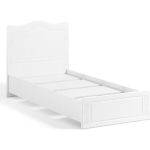 Кровать ОЛМЕКО Афина АФ-10 с настилом 900, белое дерево стол туалетный олмеко монако мн 19 с одним ящиком белое дерево
