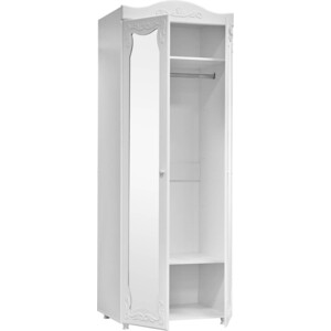 Шкаф для одежды ОЛМЕКО Италия ИТ-48 с зеркальными дверьми, белое дерево OLMP002328 - фото 5