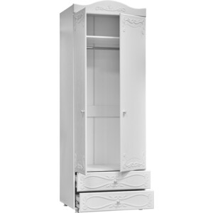 Шкаф для одежды ОЛМЕКО Италия ИТ-49 с ящиками, белое дерево OLMP002329 - фото 5