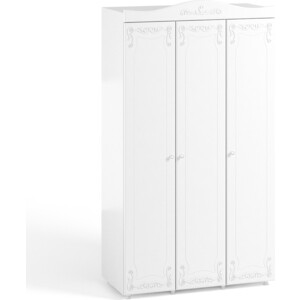 Шкаф трехдверный ОЛМЕКО Италия ИТ-53 белое дерево шкаф для одежды олмеко афина аф 33 белое дерево